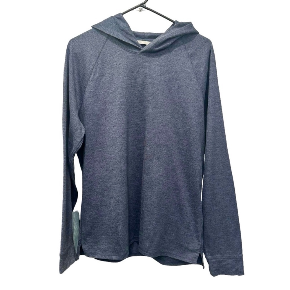 Vince Men's Heathered Navy Blue Hoodie